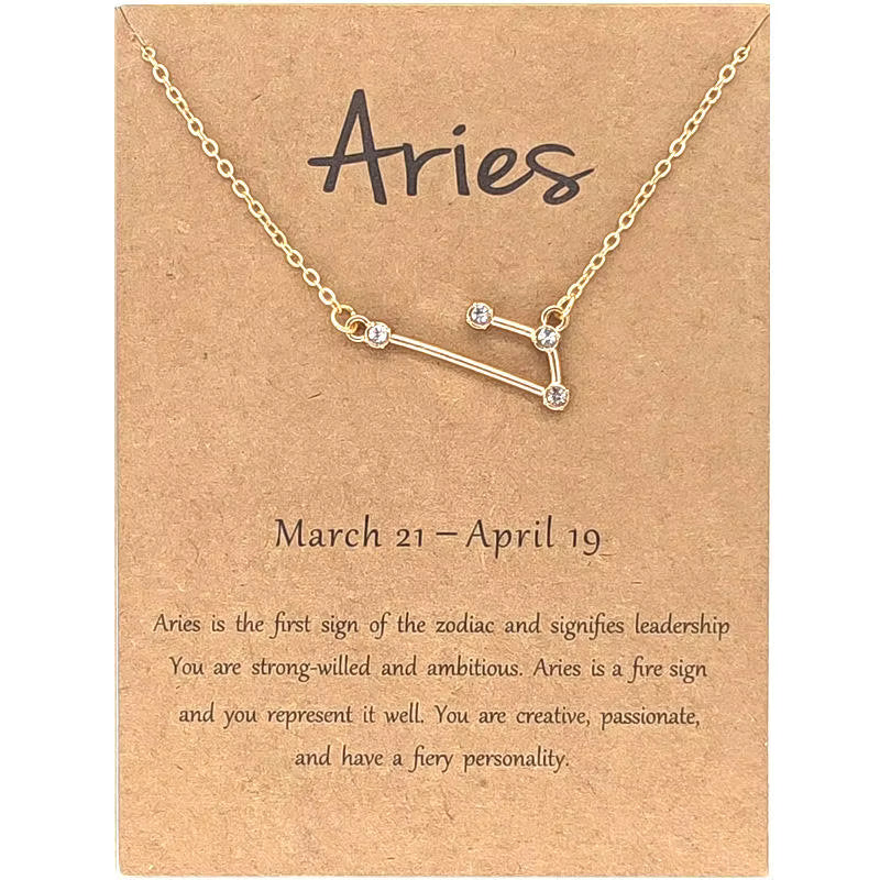 Collar signo zodiacal  chapado en oro - Mi tienda en línea