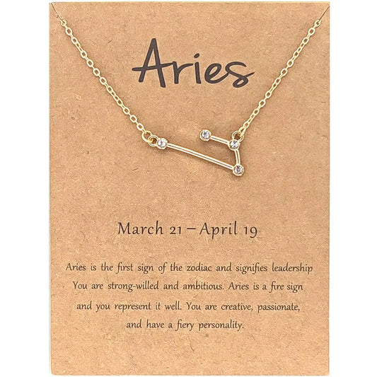 Collar signo zodiacal  chapado en oro - Mi tienda en línea