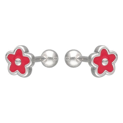 Aros de plata flor - Mi tienda en línea