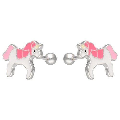 Aros de plata Unicornio - Mi tienda en línea