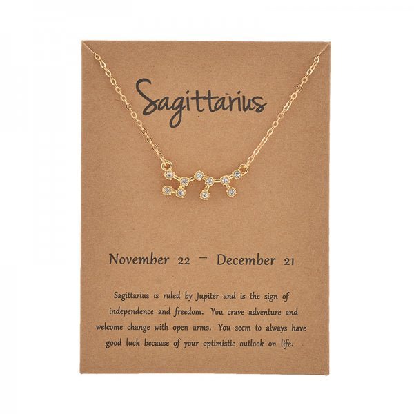 Collar signo zodiacal chapado en oro - Mi tienda en línea