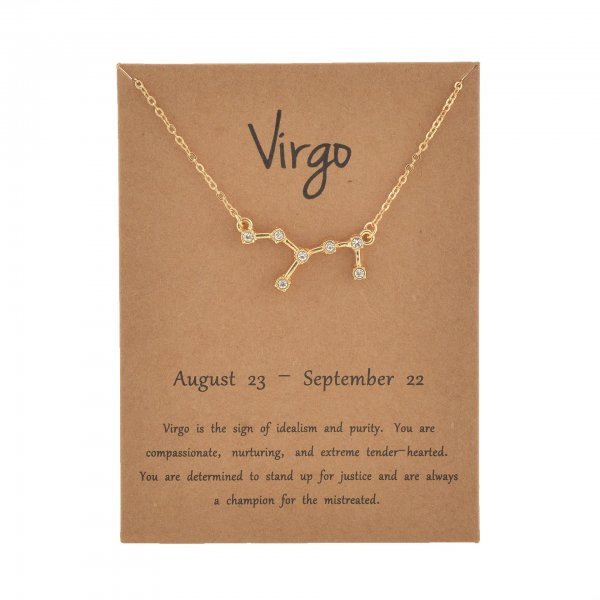 Collar signo zodiacal chapado en oro - Mi tienda en línea