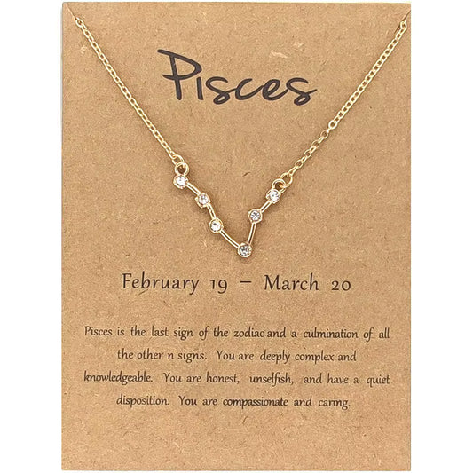 Collar signo zodiacal  chapado en oro - Mi tienda en línea